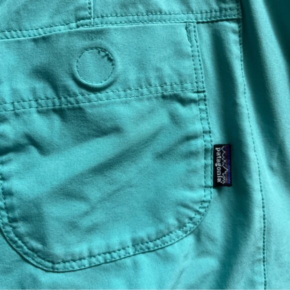 Patagonia Capris Teal Women's Pants Sz 8 - Picture 4 of 10